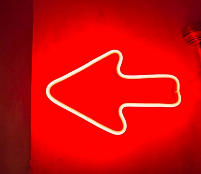 Red Arrow Unbreakable Neon Sign Night Light, Customized Colors & Directions