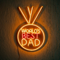 Best Dad's Medal, Unbreakable Neon Sign, Neon Nightlight, Father's Day Gift 