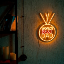 Best Dad's Medal, Unbreakable Neon Sign, Neon Nightlight, Father's Day Gift 