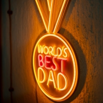 Best Dad's Medal, Unbreakable Neon Sign, Neon Nightlight, Father's Day Gift 