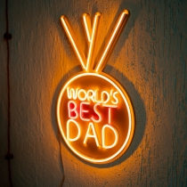 Best Dad's Medal, Unbreakable Neon Sign, Neon Nightlight, Father's Day Gift 