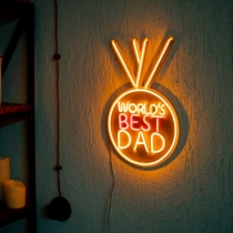 Best Dad's Medal, Unbreakable Neon Sign, Neon Nightlight, Father's Day Gift 