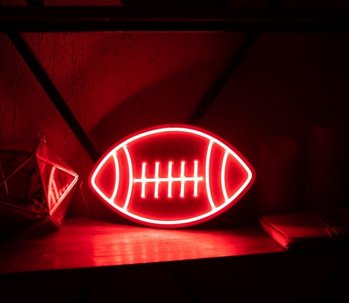 The Ball, Unbreakable Neon Sign, Neon Nightlight, Different colors, American Football 