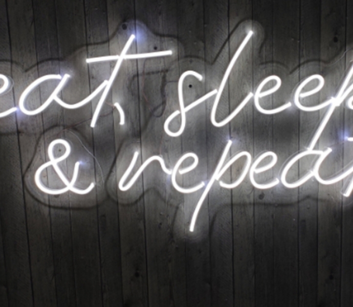 Eat, sleep & repeat, Unbreakable Neon Sign Night Light