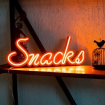 Snacks, Unbreakable Neon Sign Night Light, Frameless