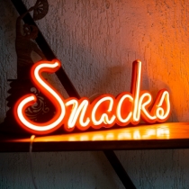 Snacks, Unbreakable Neon Sign Night Light, Frameless