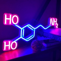 Little Molecule of Dopamine, Unbreakable Neon Sign, Love Sign, Pleasure Sign