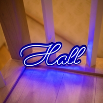 Hall, Unbreakable Neon Sign Night Light, Frameless, Wedding decor, Party decor