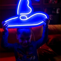 Magic Hat, Witch Hat, Helloween Hat, Unbreakable Neon Sign