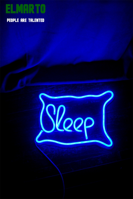 Pillow, Sleep Sign, Unbreakable Neon Sign - Elmarto