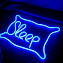 Pillow, Sleep Sign, Unbreakable Neon Sign