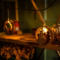 Christmas Balls Garland, Holiday decor, Christmas decor, Handmade of wood