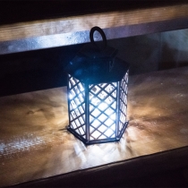 Wooden Lantern, Candleholder, LED Candle Nightlight