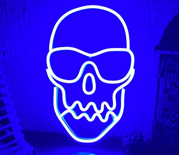 A Skull With Sunglasses, Unbreakable Neon Sign