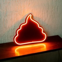 A Poop, Unbreakable Neon Sign