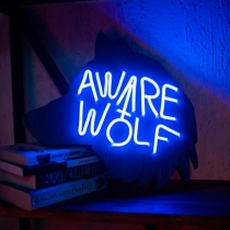 Aware Wolf Neon Sign