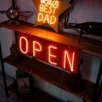 Open with separate backings, Unbreakable Neon Sign