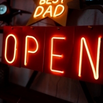 Open with separate backings, Unbreakable Neon Sign