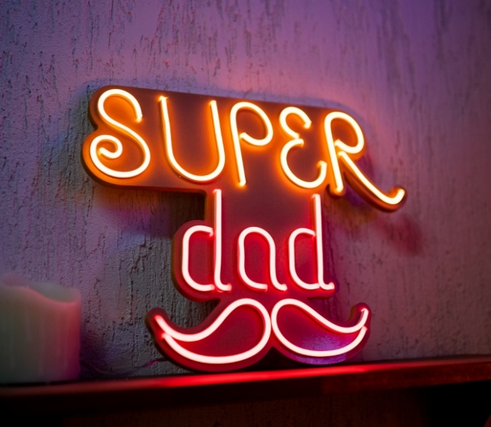 Super Dad, Unbreakable Neon Sign, Neon Nightlight, Father's Day Gift 