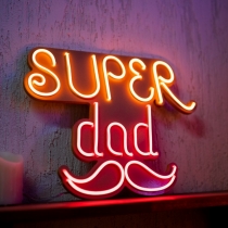 Super Dad, Unbreakable Neon Sign, Neon Nightlight, Father's Day Gift 