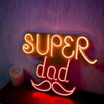 Super Dad, Unbreakable Neon Sign, Neon Nightlight, Father's Day Gift 