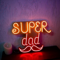 Super Dad, Unbreakable Neon Sign, Neon Nightlight, Father's Day Gift 