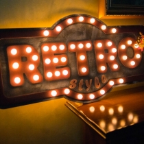 Retro Style Sign, Wall Lamp