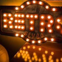 Retro Style Sign, Wall Lamp