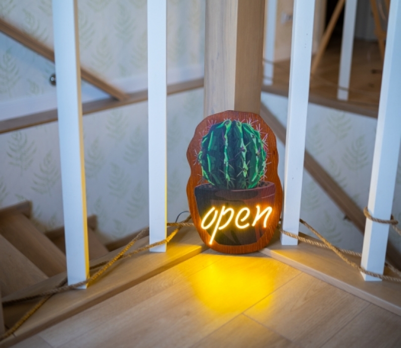Open, Cactus , Unbreakable Neon Sign