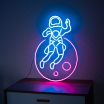 Astronaut on a Planet's Orbit, Unbreakable Neon Sign