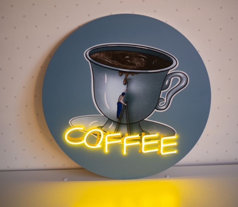 Coffee, Cup of coffee, Unbreakable Neon Sign