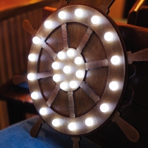 Steering Wheel, Light Bulb Sign, Wall Lamp