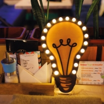 A Bulb Light Sign, Wall Lamp