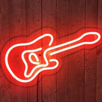 Guitar, Unbreakable Neon Sign, Music Sign