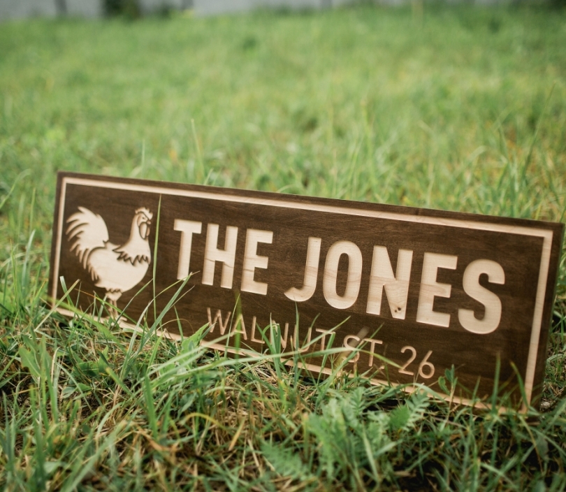 Customized Wooden Address Sign, Milling, Address Plaque, Outdoor, Waterproof
