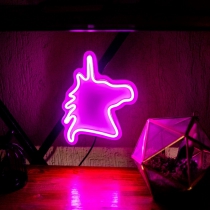 Unicorn, Unbreakable Neon Sign, White background