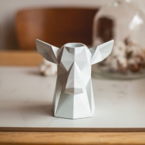 Christmas Deer, Polygonal Flower Pot, Artificial Stone