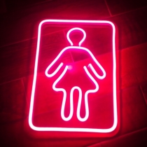 Girl & Boy, Man & Woman, Door sign, Different Designs, 1 or 2 pcs, Separately or Both, Unbreakable Neon Sign