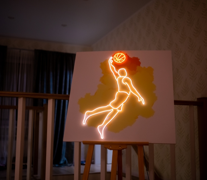 Basketball Player, Sport, Unbreakable Neon Sign