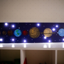 Solar system, 8 bit, Space, Planets, Stars, Unbreakable Neon Sign