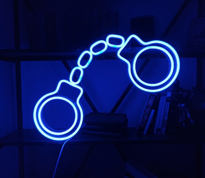 Handcuffs, Unbreakable Neon Sign