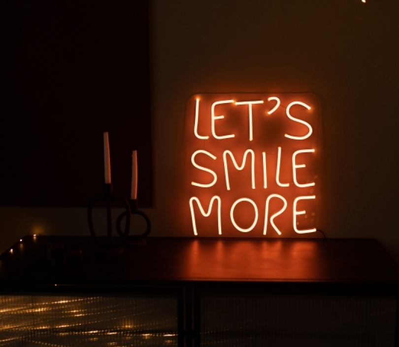 Let's Smile More, Unbreakable Neon Sign, Neon Nightlight, Beautiful Gift.