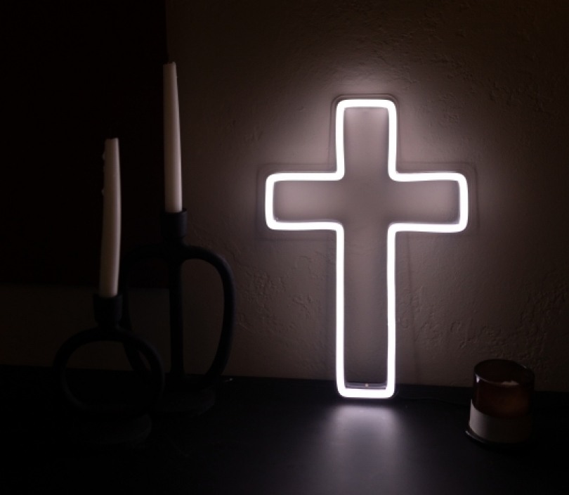 Cross, Unbreakable Neon Sign, Neon Nightlight, Unforgettable Present .