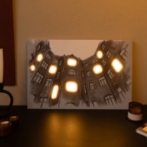 Old House In St. Petersburg , Unique Architecture, Picture On Canvas , Nightlight, Unforgettable Gift.