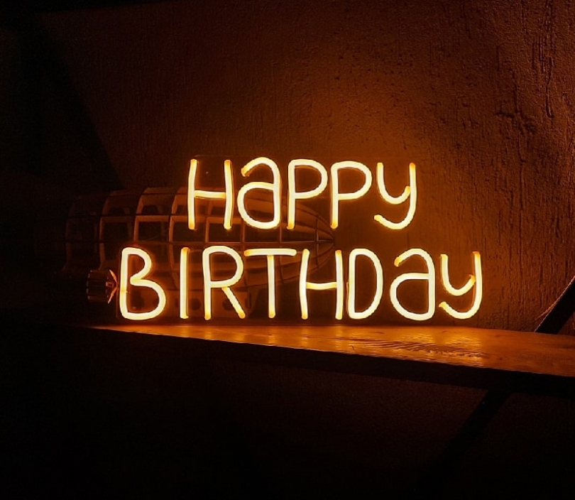 Happy Birthday, Unbreakable Neon Sign, Neon Nightlight, Beautiful Gift.