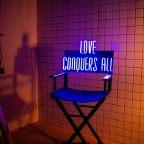 Love Conquers All, Unbreakable Neon Sign, Neon Nightlight, Beautiful Gift.