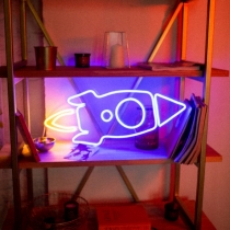 Rocket Sign,  Unbreakable Neon Sign, Neon Nightlight, Beautiful Gift.