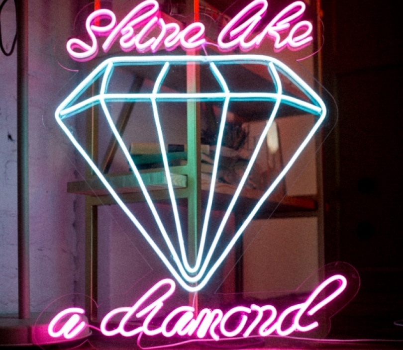 Shine Like A Diamond, Unbreakable Neon Sign, Neon Nightlight, Beautiful Gift.