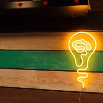 Idea Bulb, Unbreakable Neon Sign, Neon Nightlight, Beautiful Gift.