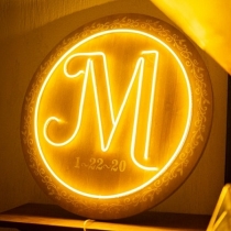 Monogram, Unbreakable Neon Sign, Neon Nightlight, Beautiful Gift.
